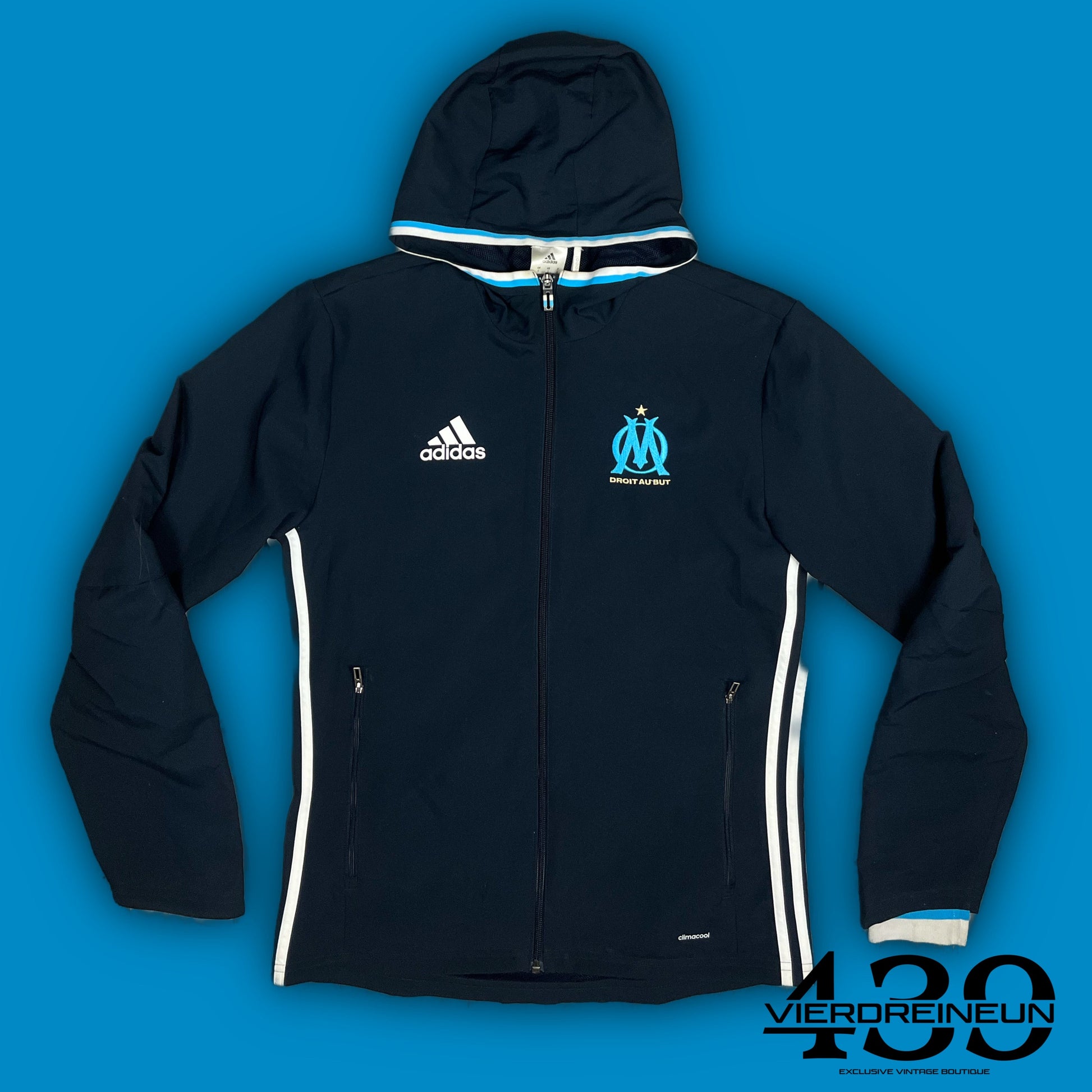 vintage Adidas Olympique Marseille windbreaker {XS}