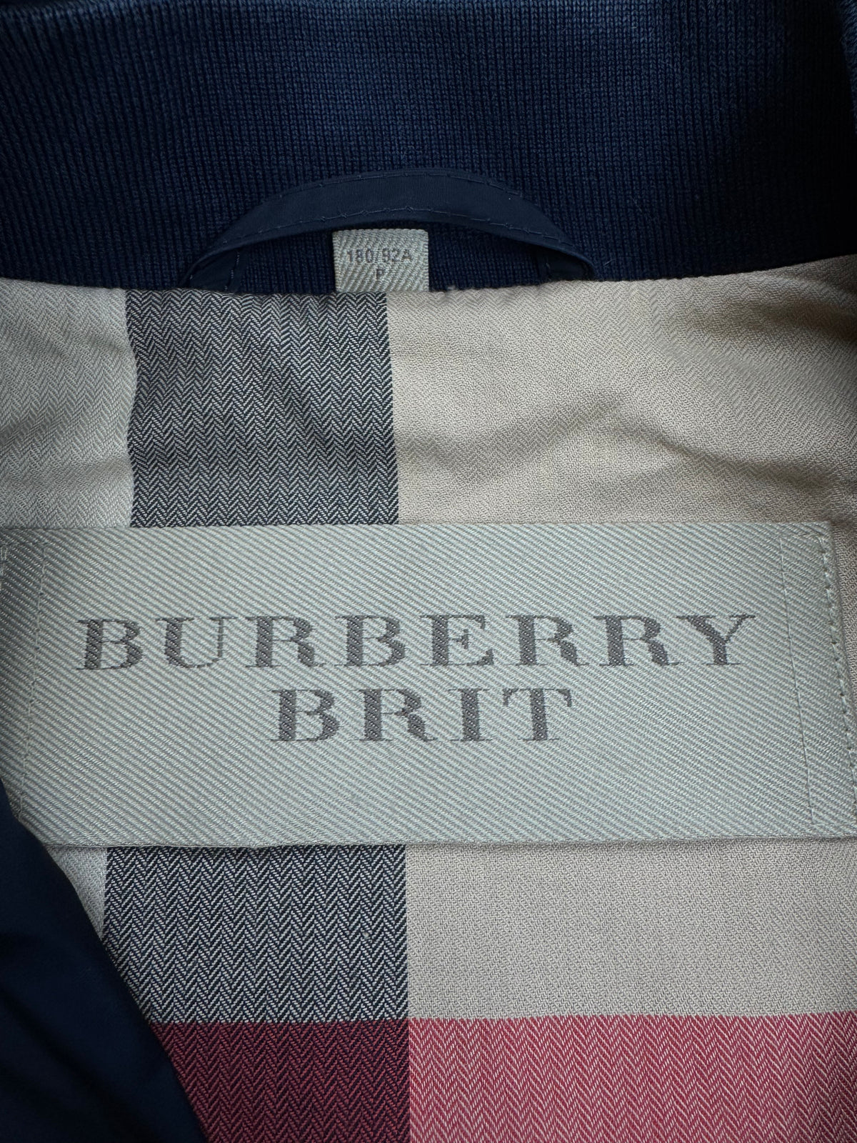 vintage navyblue Burberry windbreaker {S}