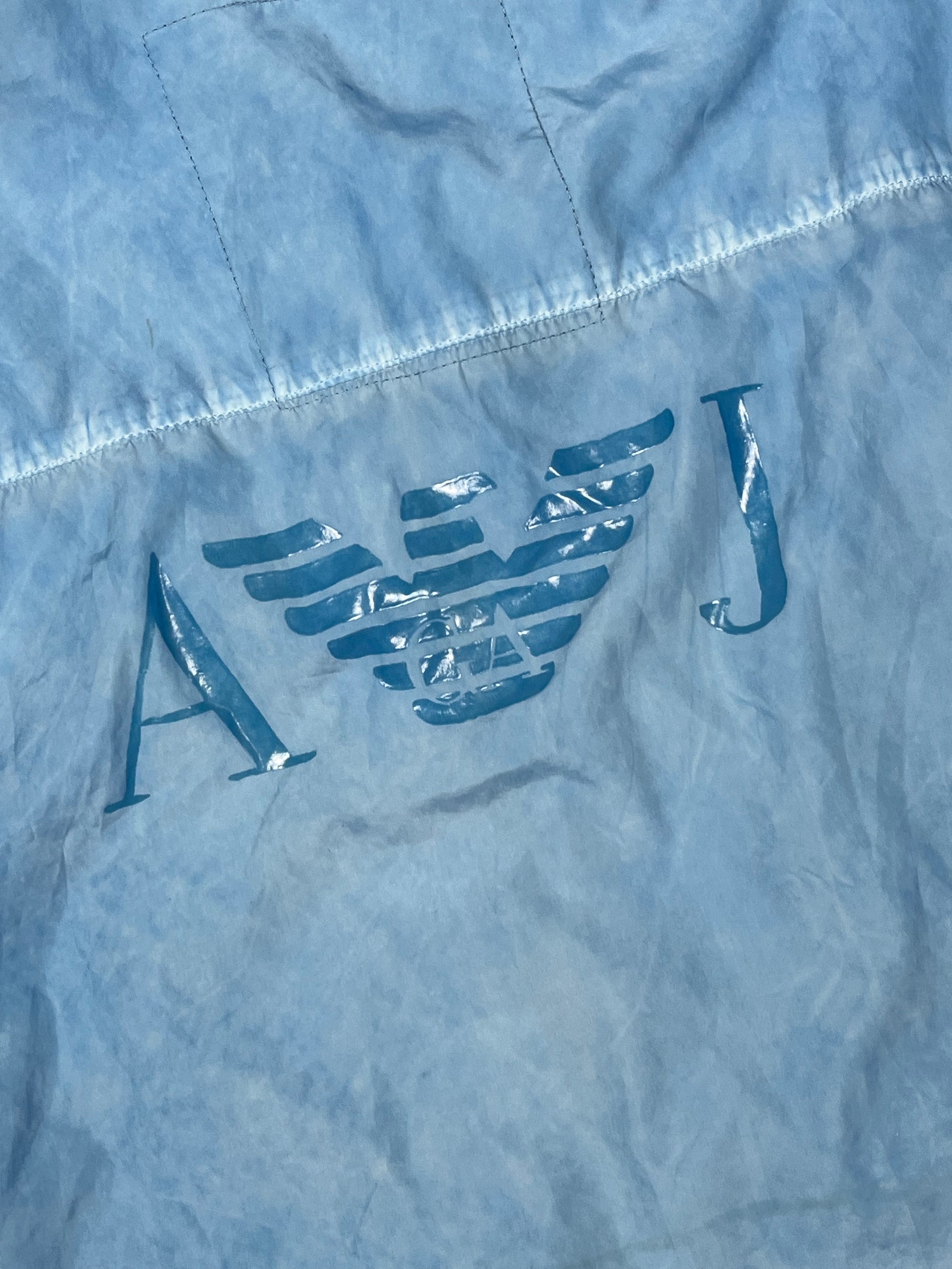 vintage babyblue Armani Jeans windbreaker {XL}