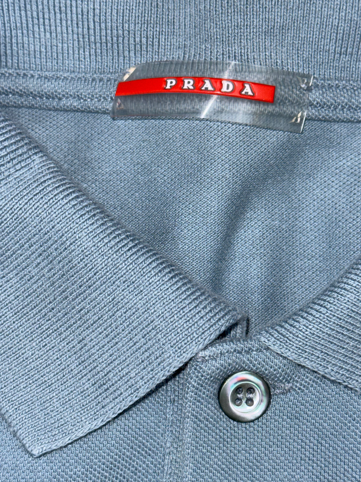 vintage babyblue Prada polo {XL}