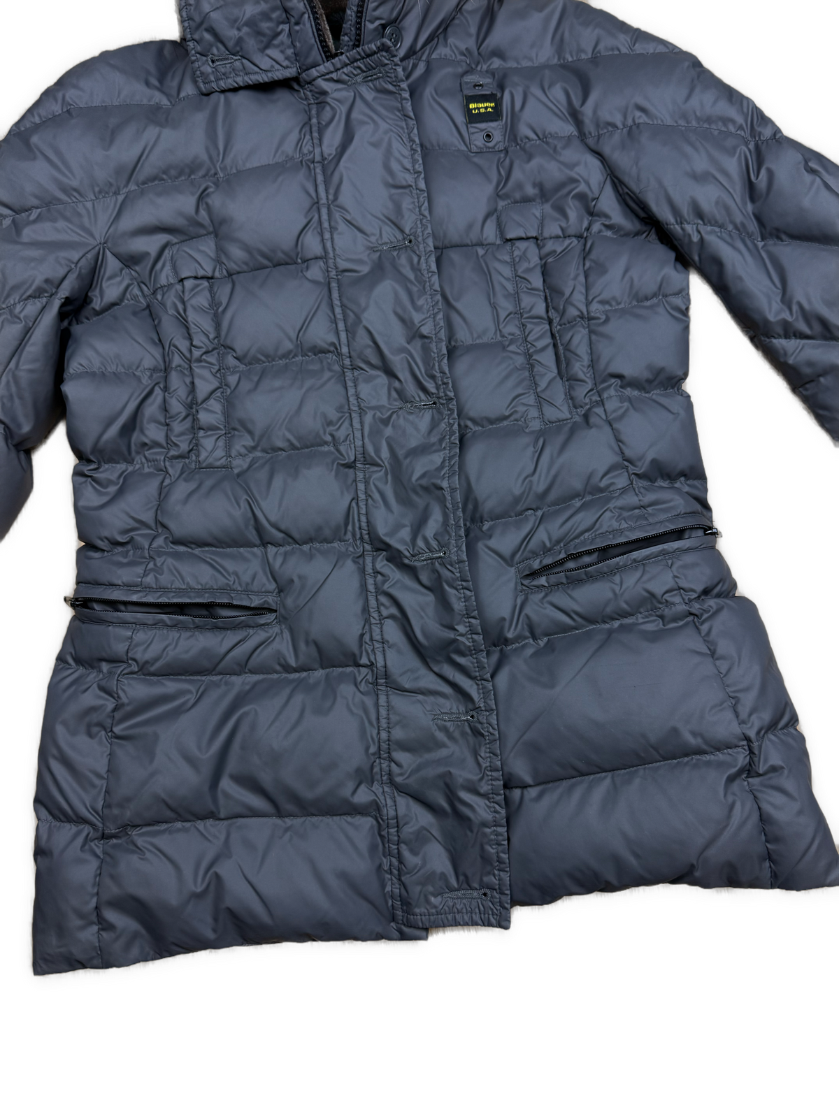 vintage Blauer winterjacket (real fur) {M}