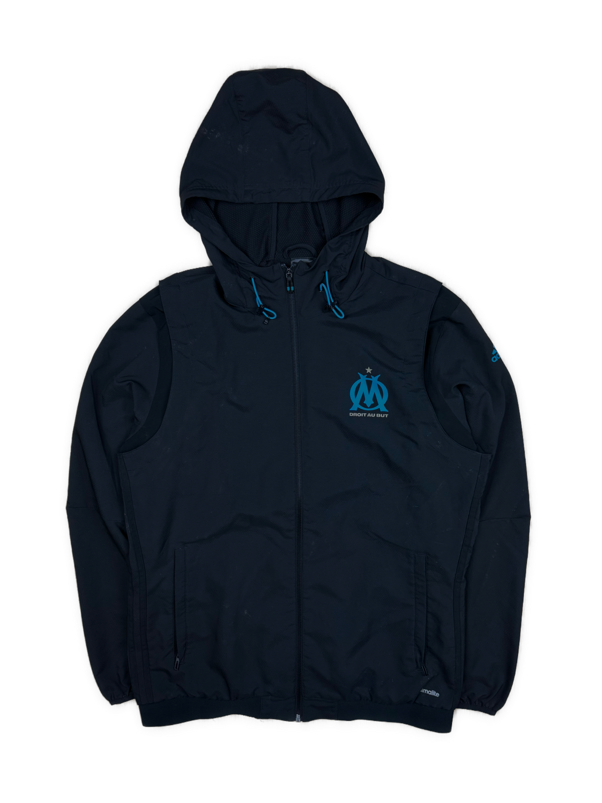 vintage Adidas Olympique Marseille windbreaker {L}