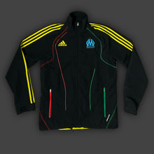 Load image into Gallery viewer, vintage Adidas Olympique Marseille X Bob Marley windbreaker {M}
