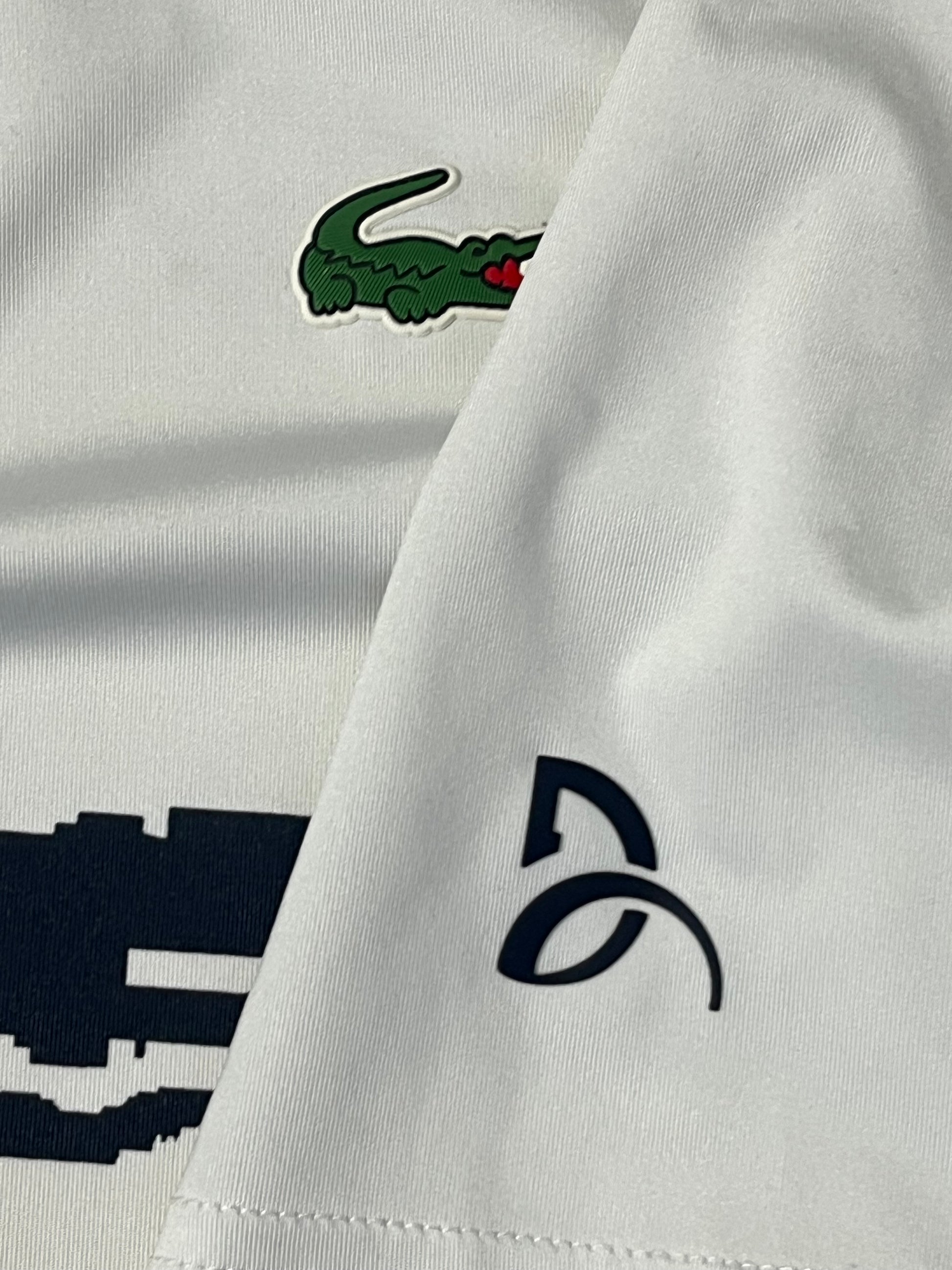 white Lacoste Nova Djokovic polo {M}