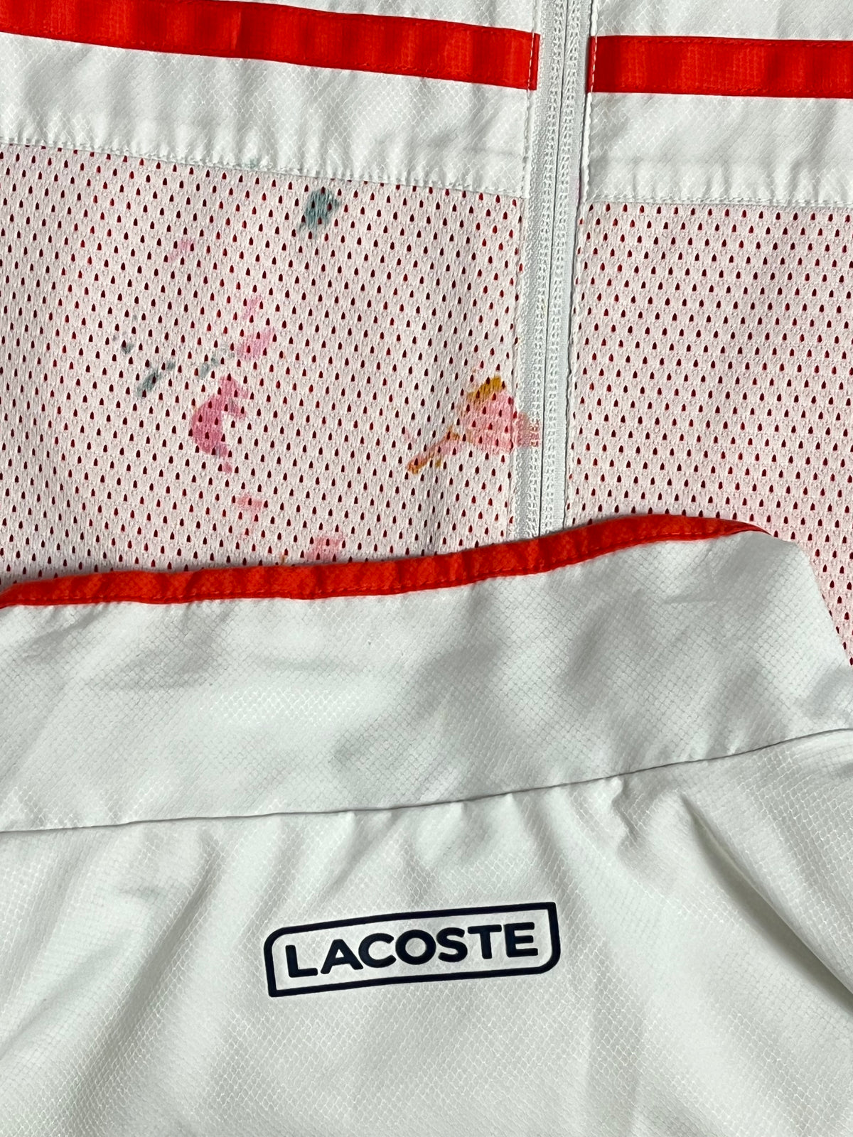 white Lacoste windbreaker {XXL}