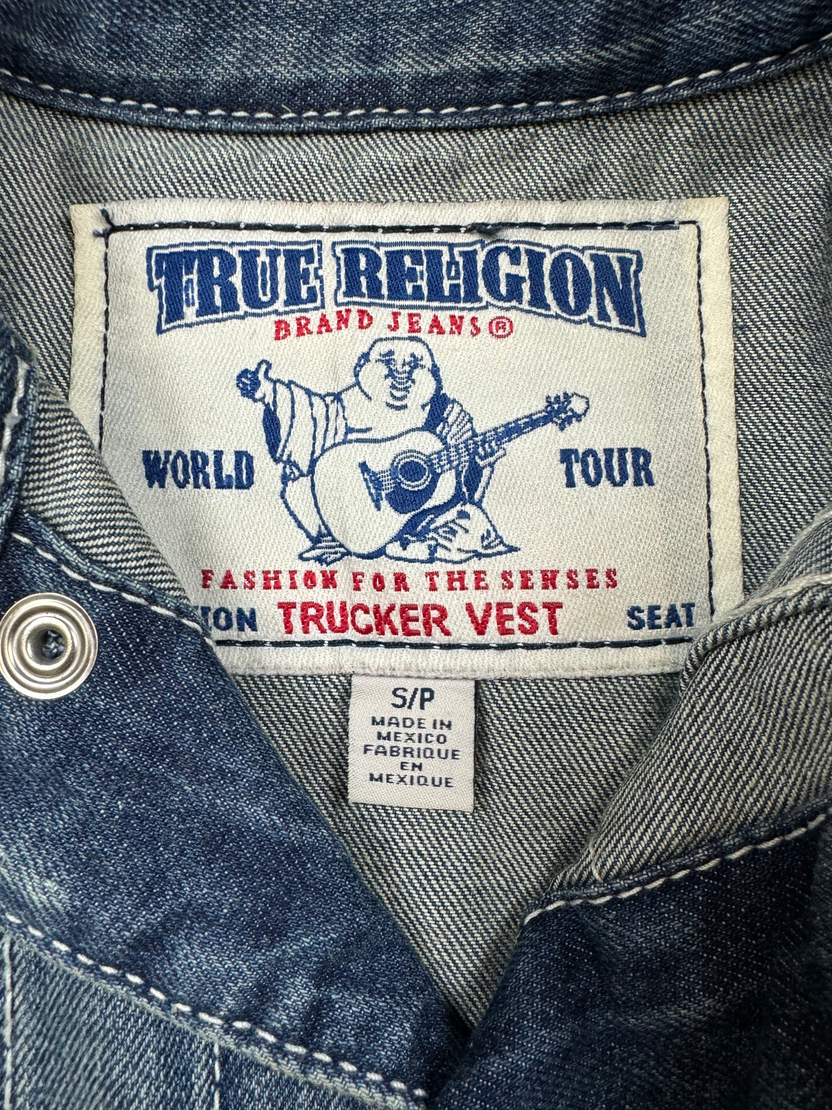 vintage True Religion sleevles vest {XS}