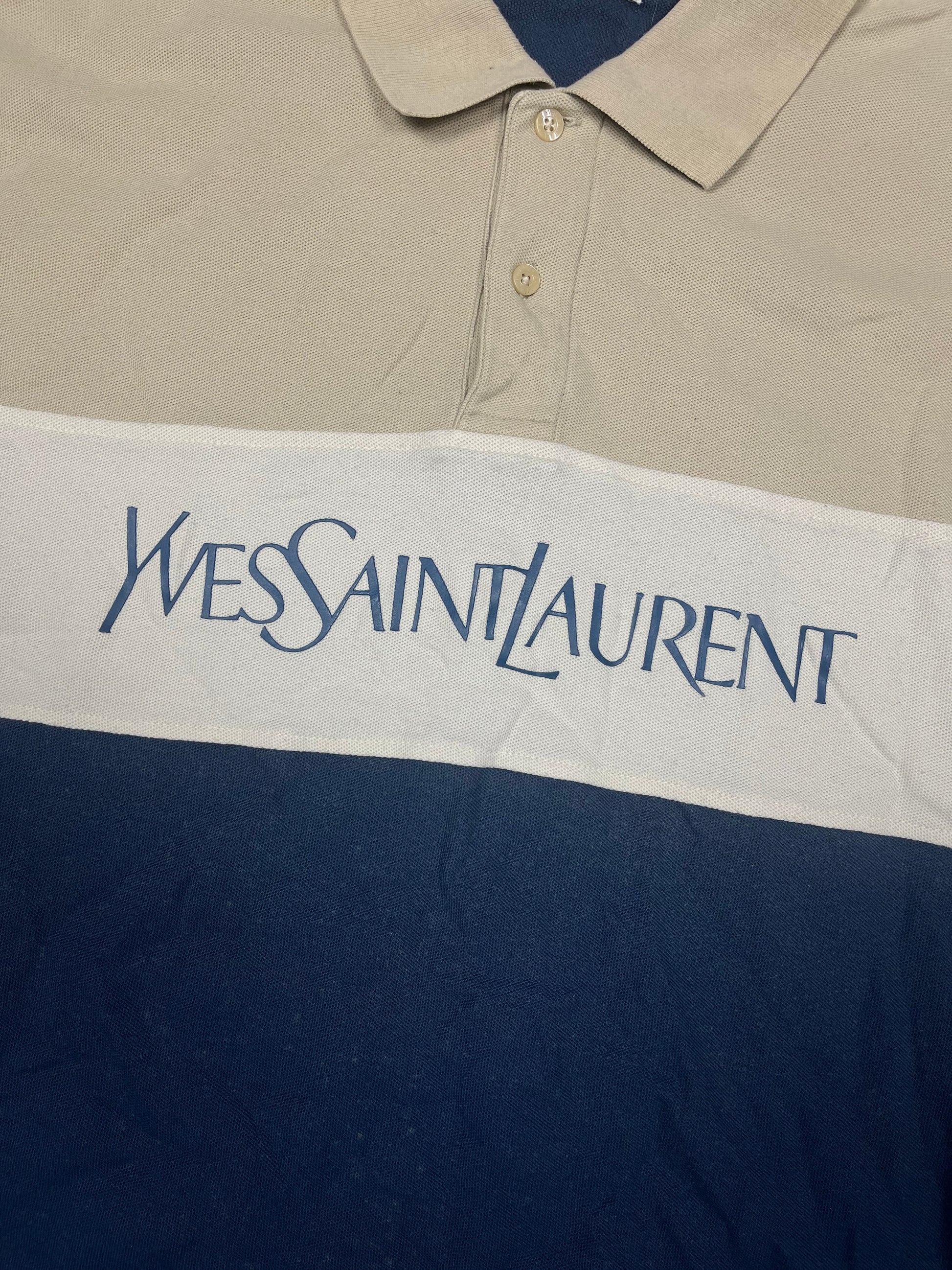 vintage YSL Yves Saint Laurent spellout polo {XL}