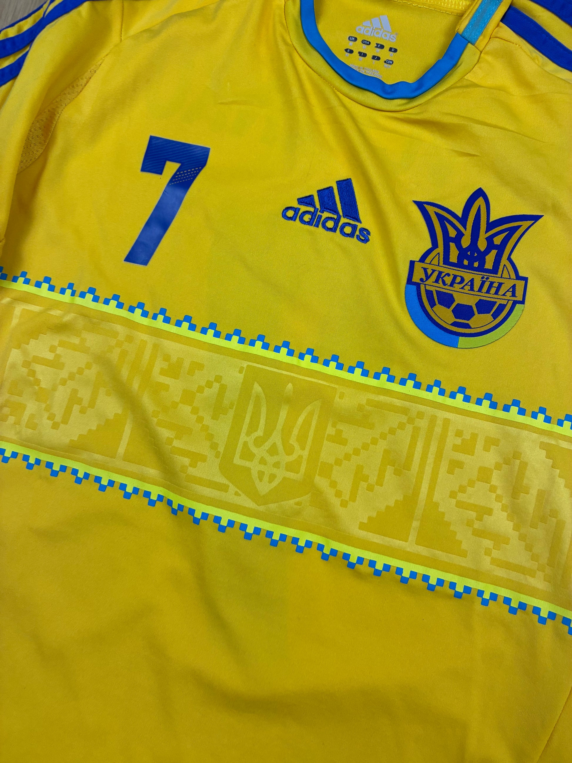 vintage Adidas Ukraine SHEVCHENKO7 home jersey {M}
