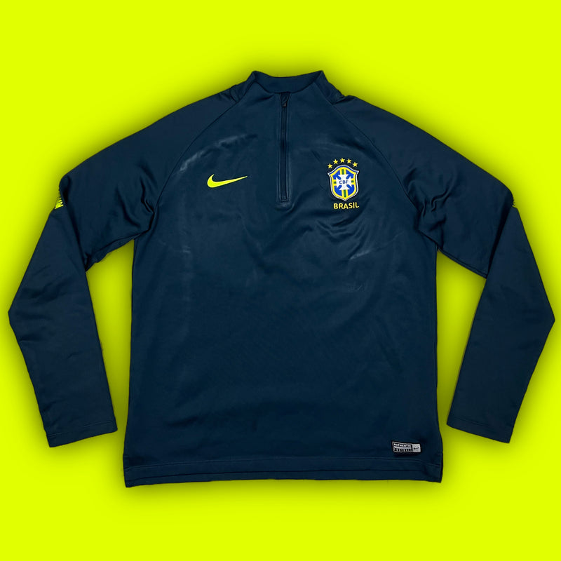 vintage Nike Brasil halfzip {XS}