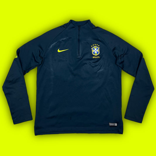 vintage Nike Brasil halfzip {XS}