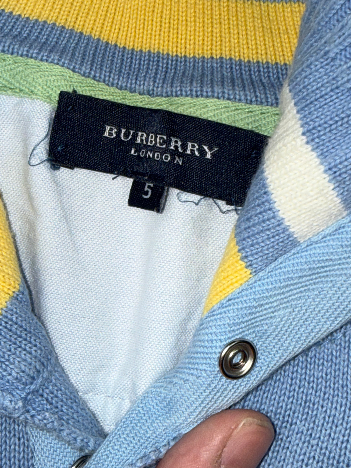 vintage babyblue Burberry quarterzip {M}