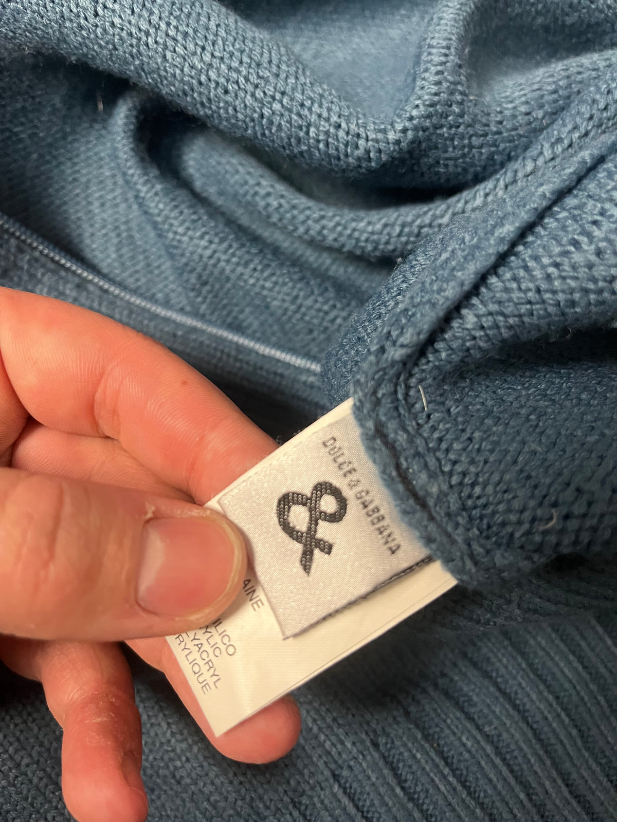 vintage babyblue Dolce & Gabbana sweatjacket {XL}