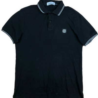 vintage black Stone Island polo {L}