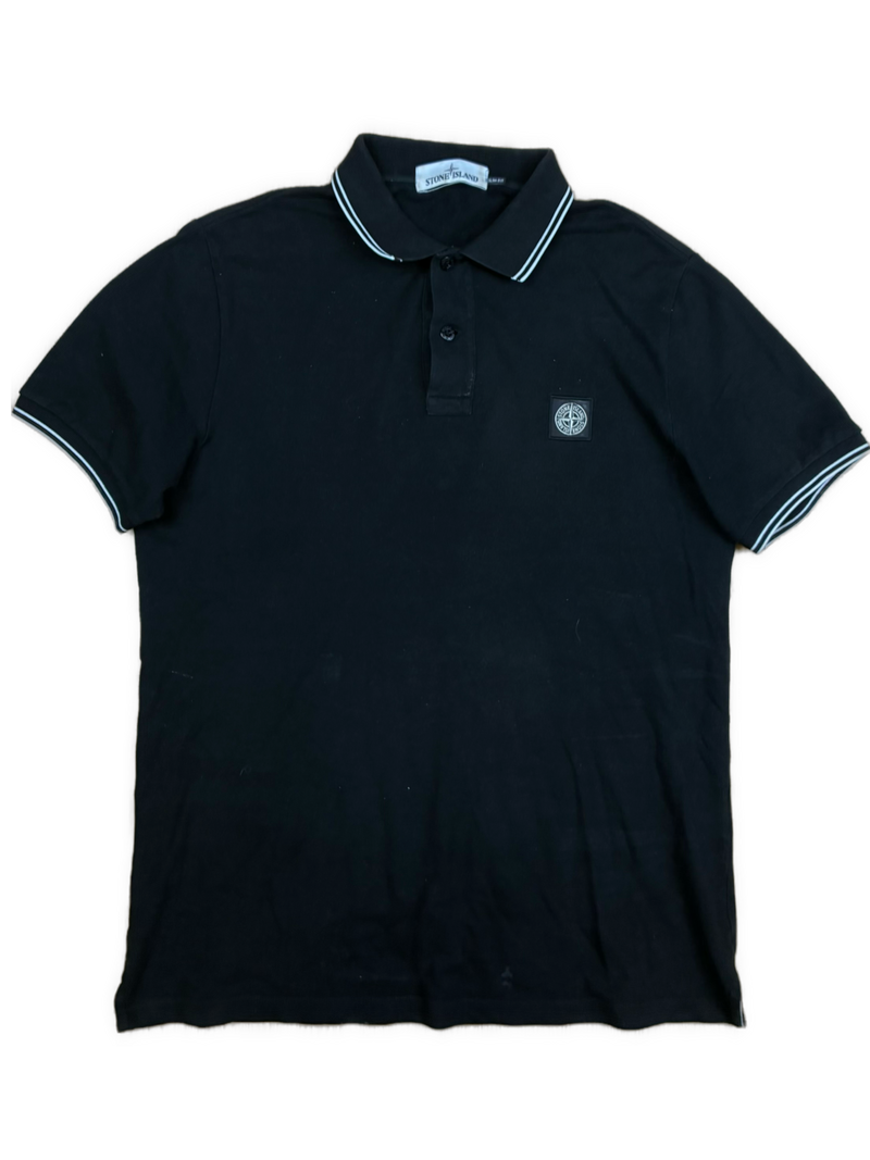 vintage black Stone Island polo {L}