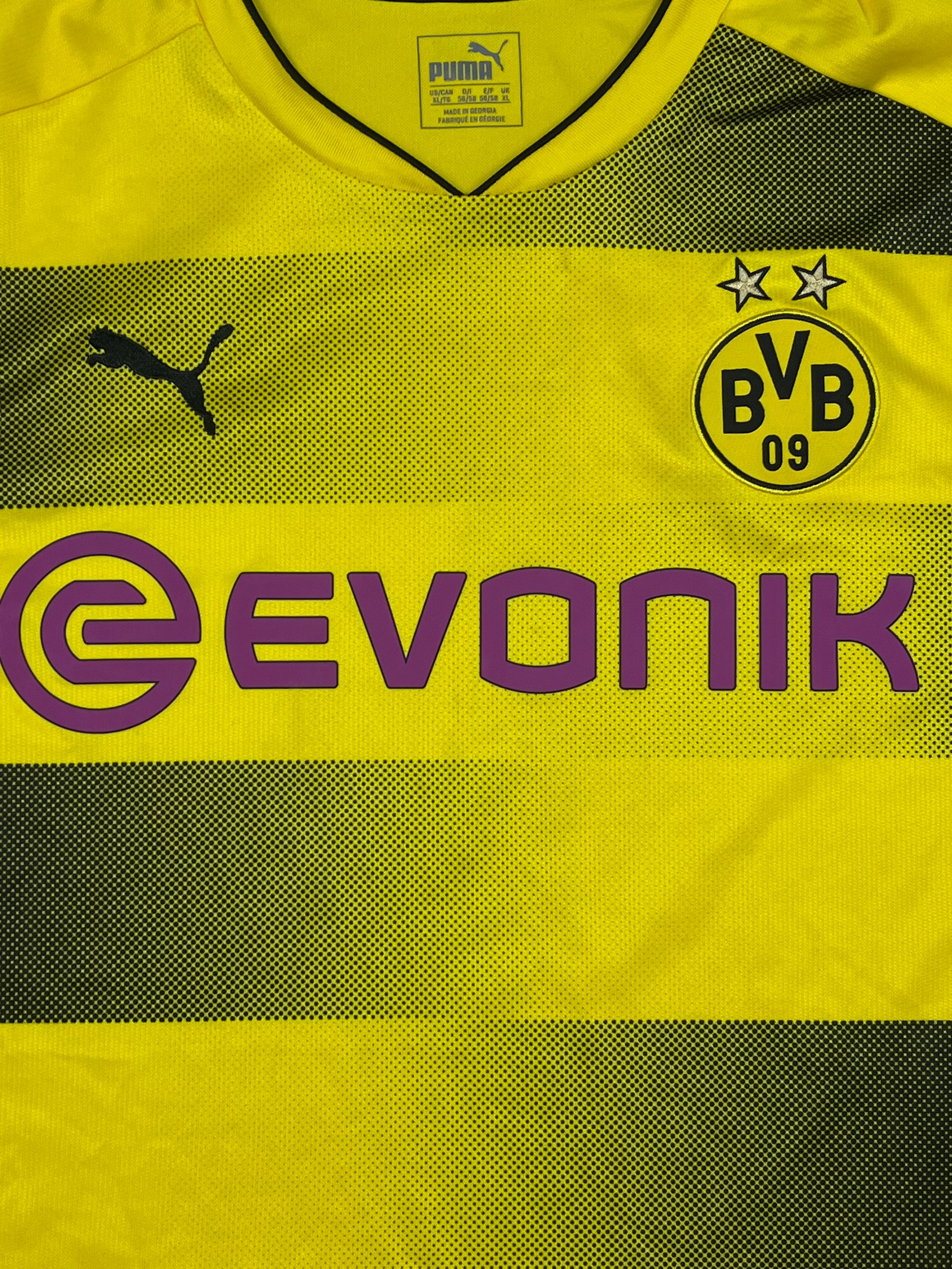 yellow puma Borussia Dortmund 2017-2018 home jersey {XL}