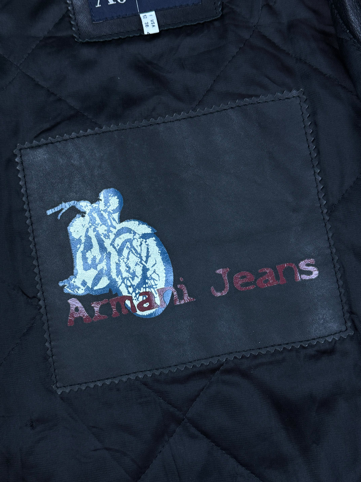 vintage Armani Jeans leatherjacket {L}