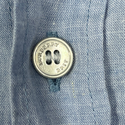 vintage babyblue Burberry shirt {S}