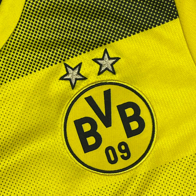 yellow Puma Borusia Dortmund DEMBELE7 2017-2018 home jersey {S}