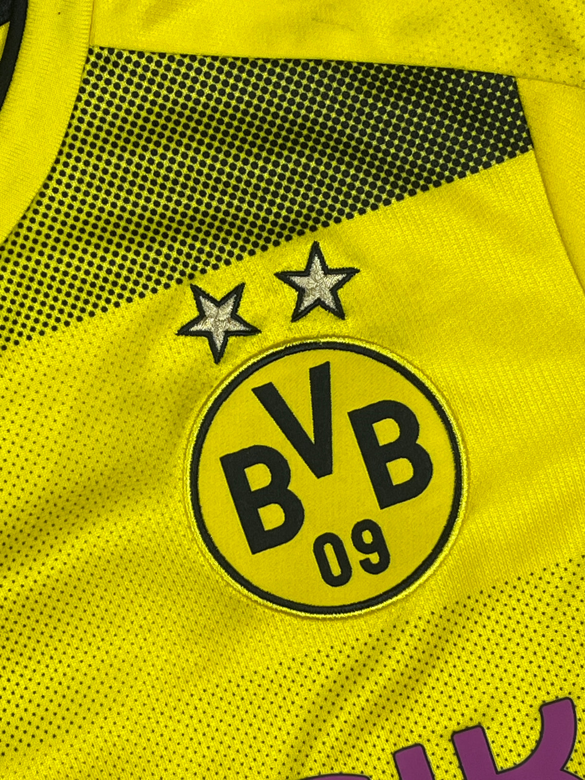 yellow Puma Borusia Dortmund DEMBELE7 2017-2018 home jersey {S}