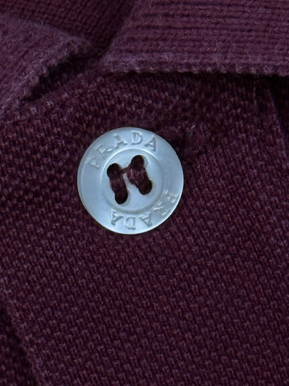 burgundy Prada polo {M}
