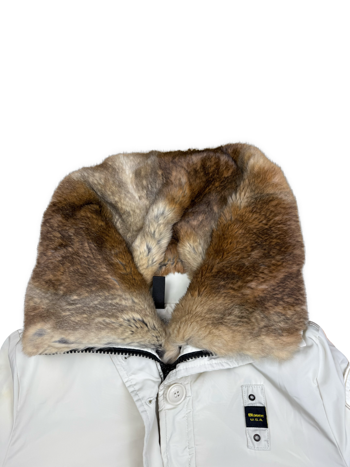 vintage Blauer winterjacket (real fur) {S}