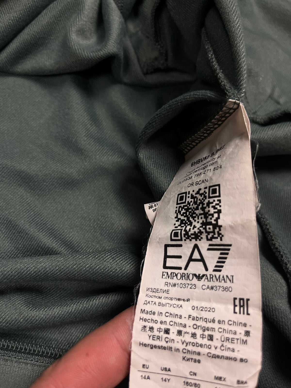 vintage EA7 Emporio Armani sweatjacket {XS}
