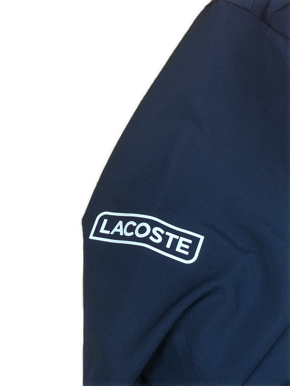 white Lacoste windbreaker {M}