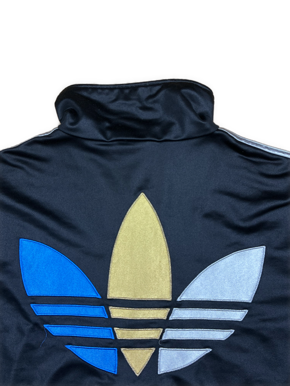 vintage Adidas firebird trackjacket wet look {L}