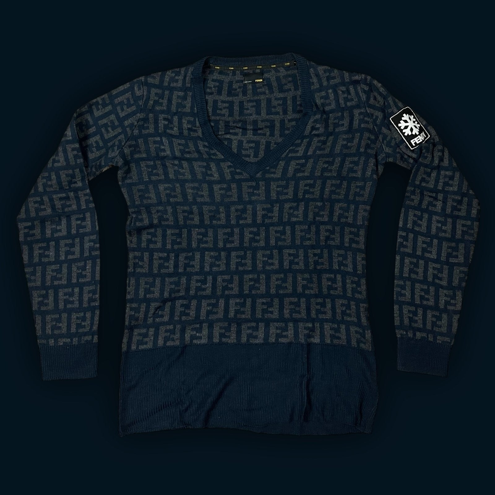 vintage Fendi monogram knittedsweater {S}