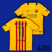 Carica l&#39;immagine nel visualizzatore di Gallery, vintage Nike Fc Barcelona NEYMAR11 2015-2016 away jersey {XS}
