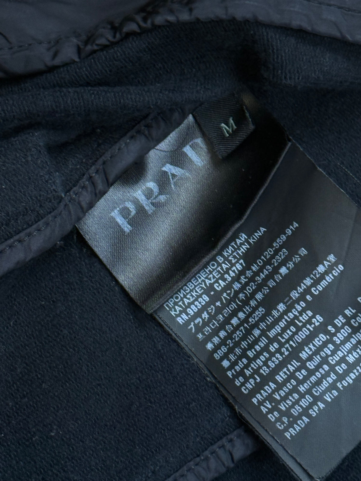 black Prada sweatjacket
