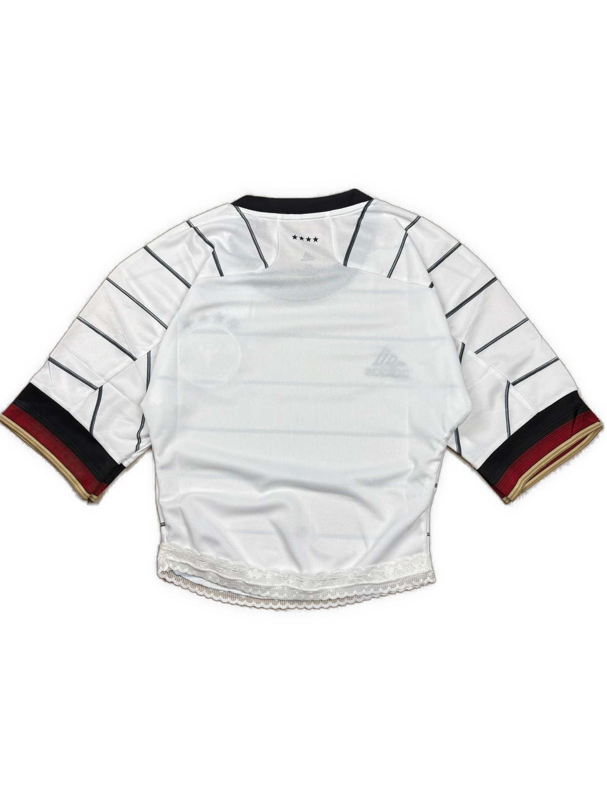 white Adidas Germany 2020 home jersey set reworked by Cosima Chalk