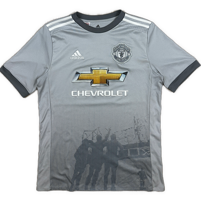 grey Adidas Manchester United away jersey {S}