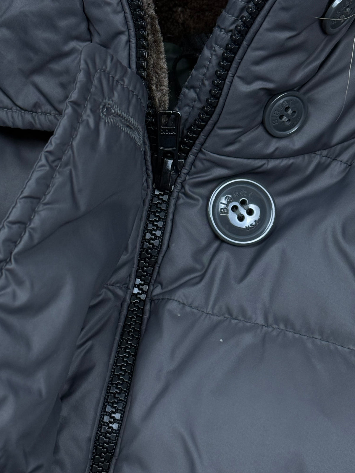 vintage Blauer winterjacket (real fur) {M}