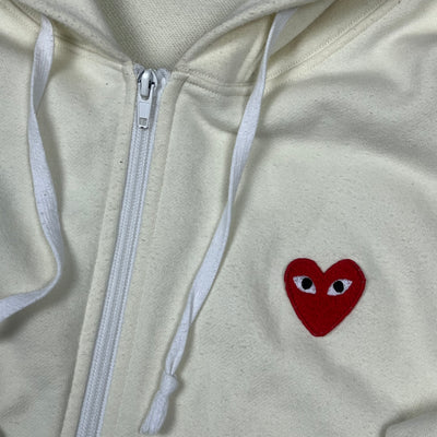 beige CdG Comme des Garçons sweatjacket {L}