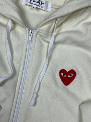 beige CdG Comme des Garçons sweatjacket {L}