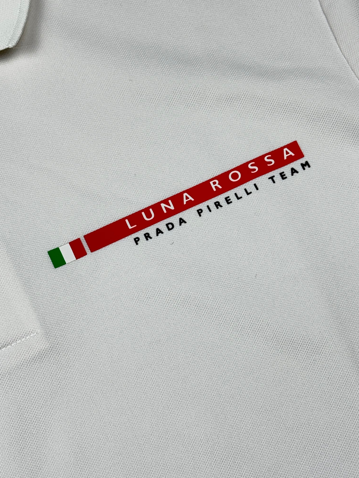 white Prada Luna Rossa polo