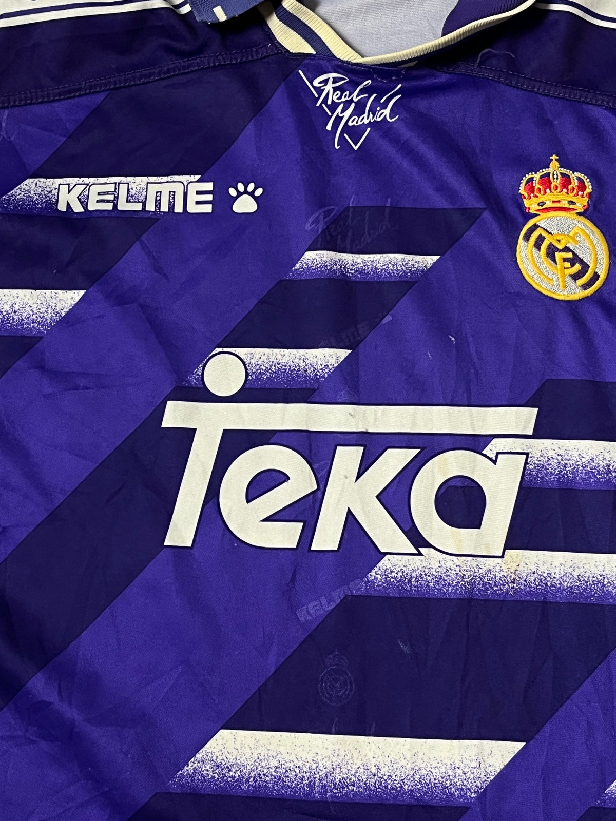 vintage Kelme Real Madrid 1996-1997 away jersey {L-XL}