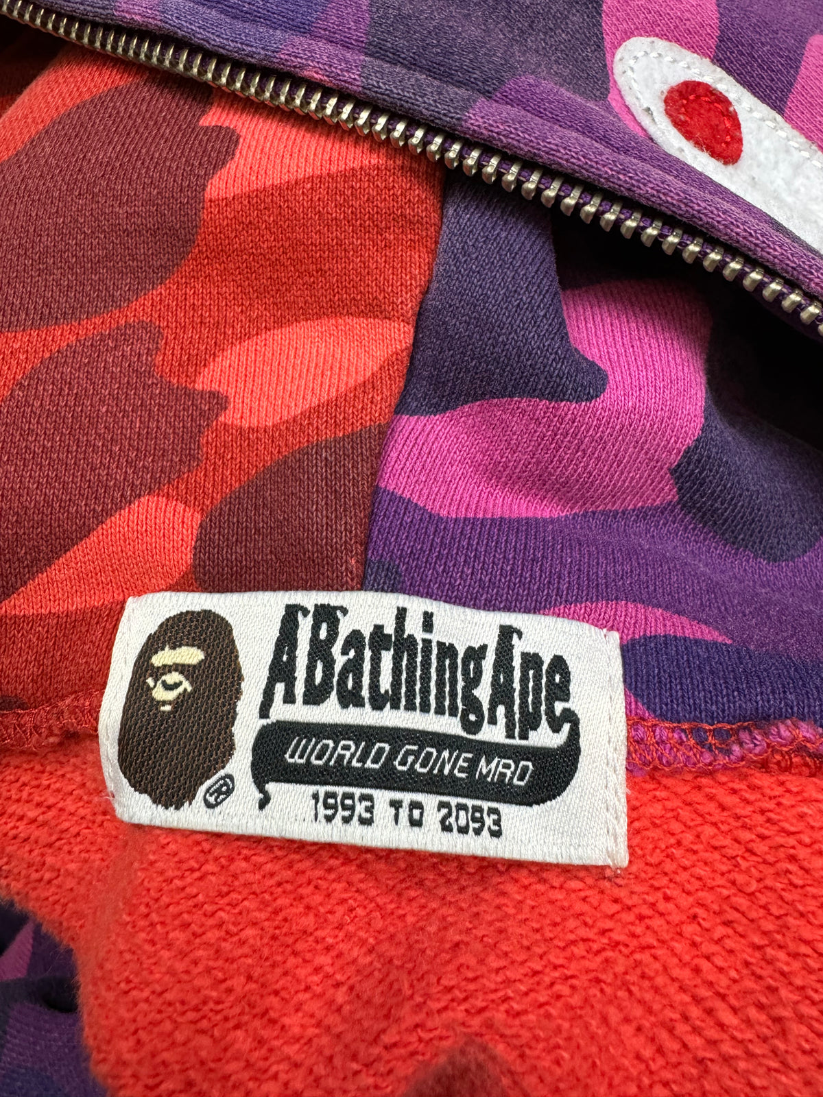 vintage BAPE a bathing ape shark fullzipper
