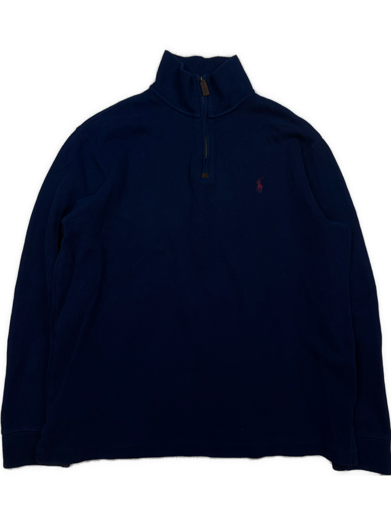 vintage navyblue Polo Ralph Lauren quarterzip {M}