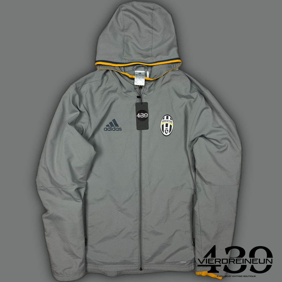 grey Adidas Juventus Turin windbreaker {S}