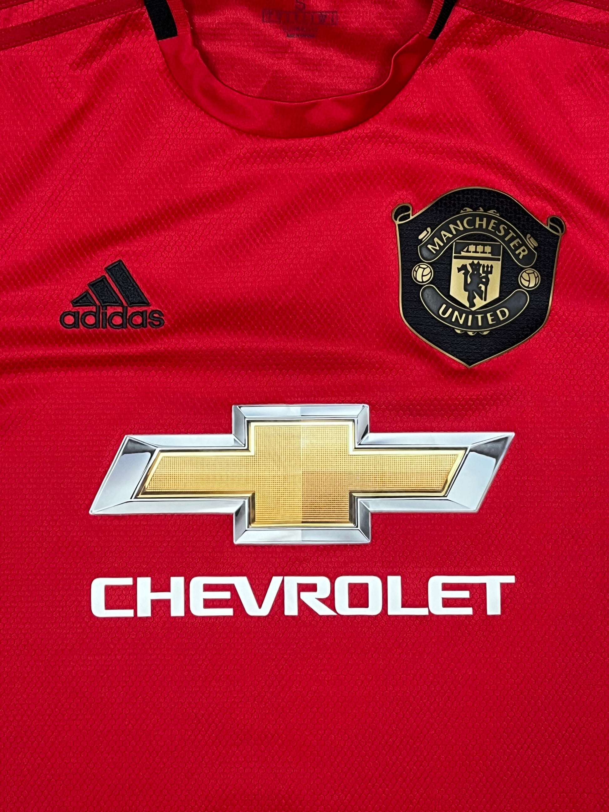 red Adidas Manchester United 2019-2020 home jersey {S}