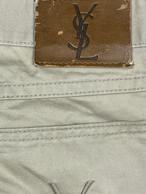 vintage YSL Yves Saint Laurent beige pants {M}