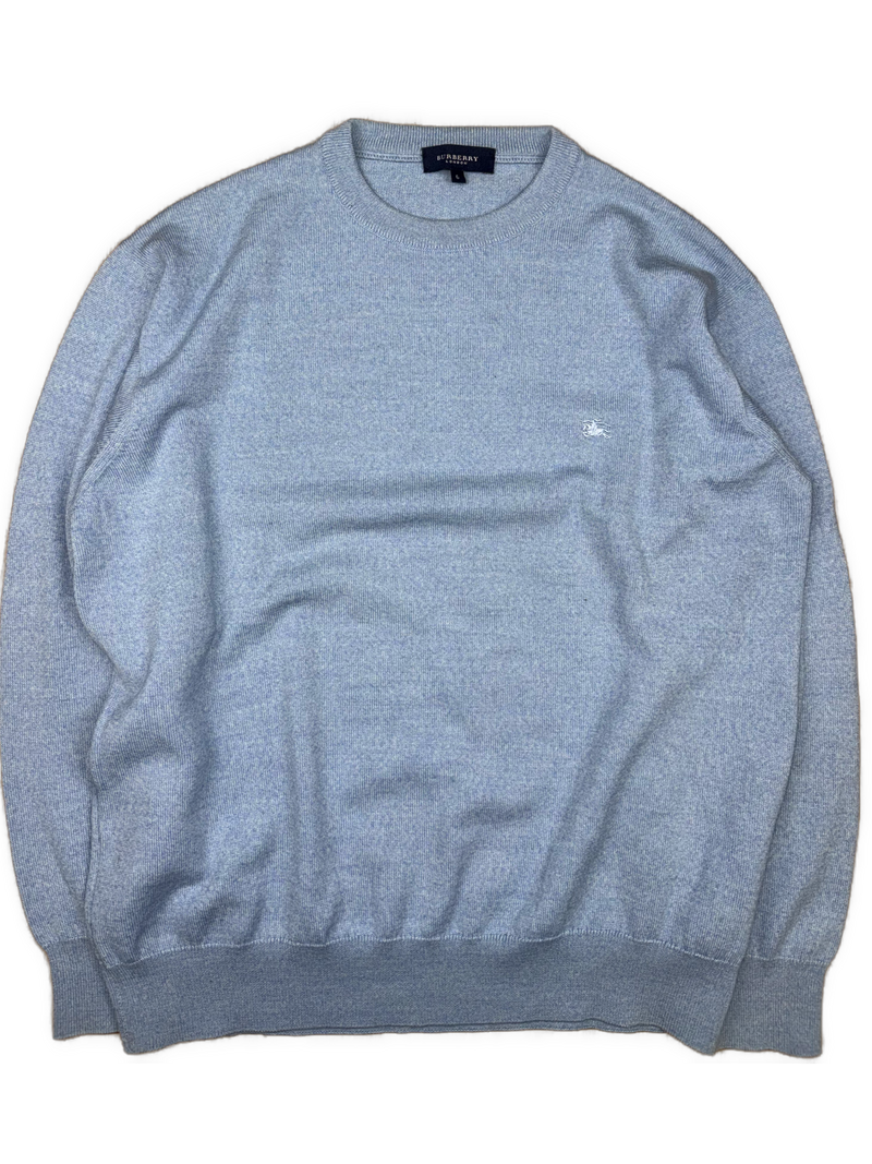 vintage babyblue Burberry knittedsweater {L}
