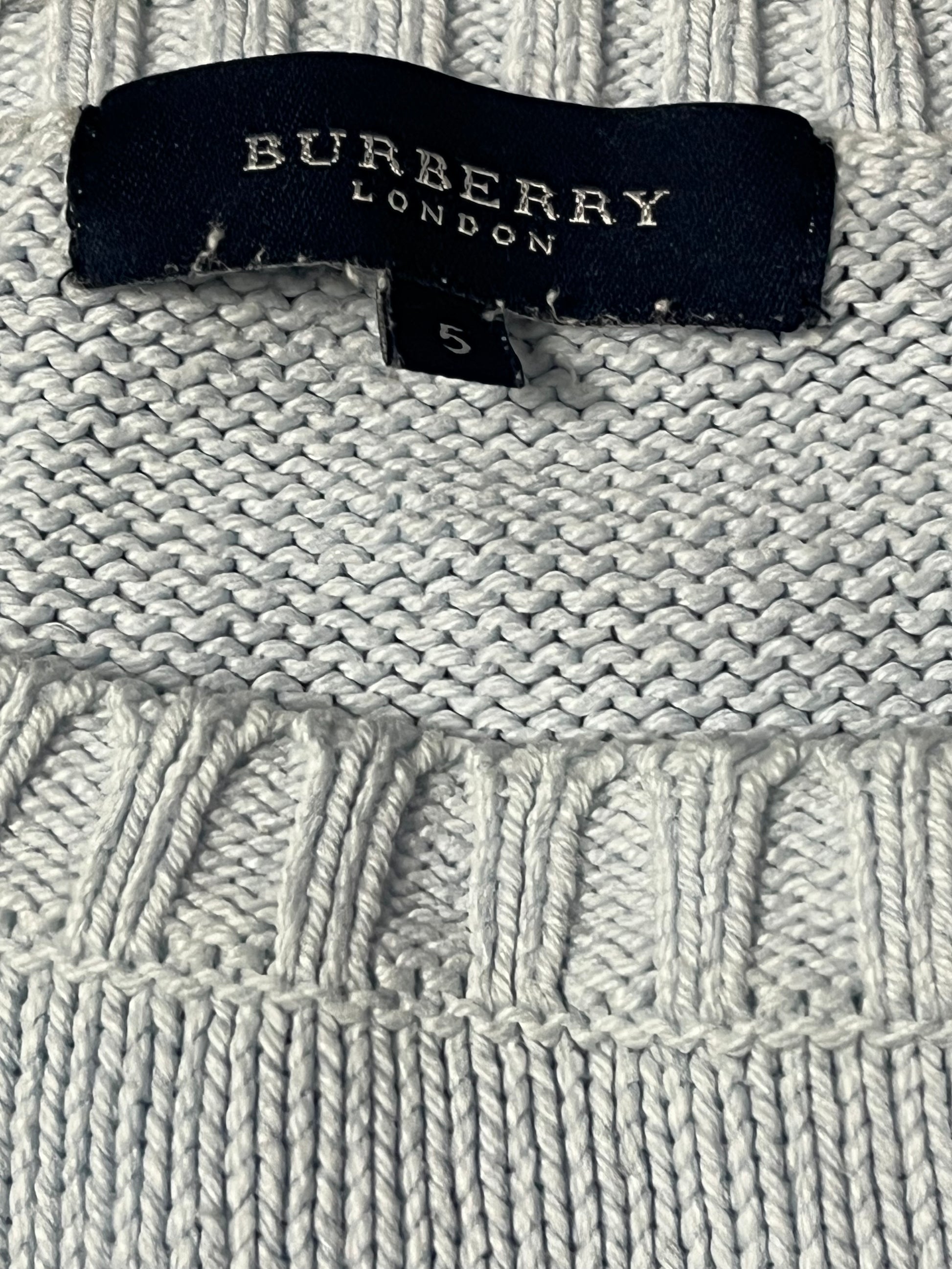 vintage babyblue Burberry knittedsweater {M}