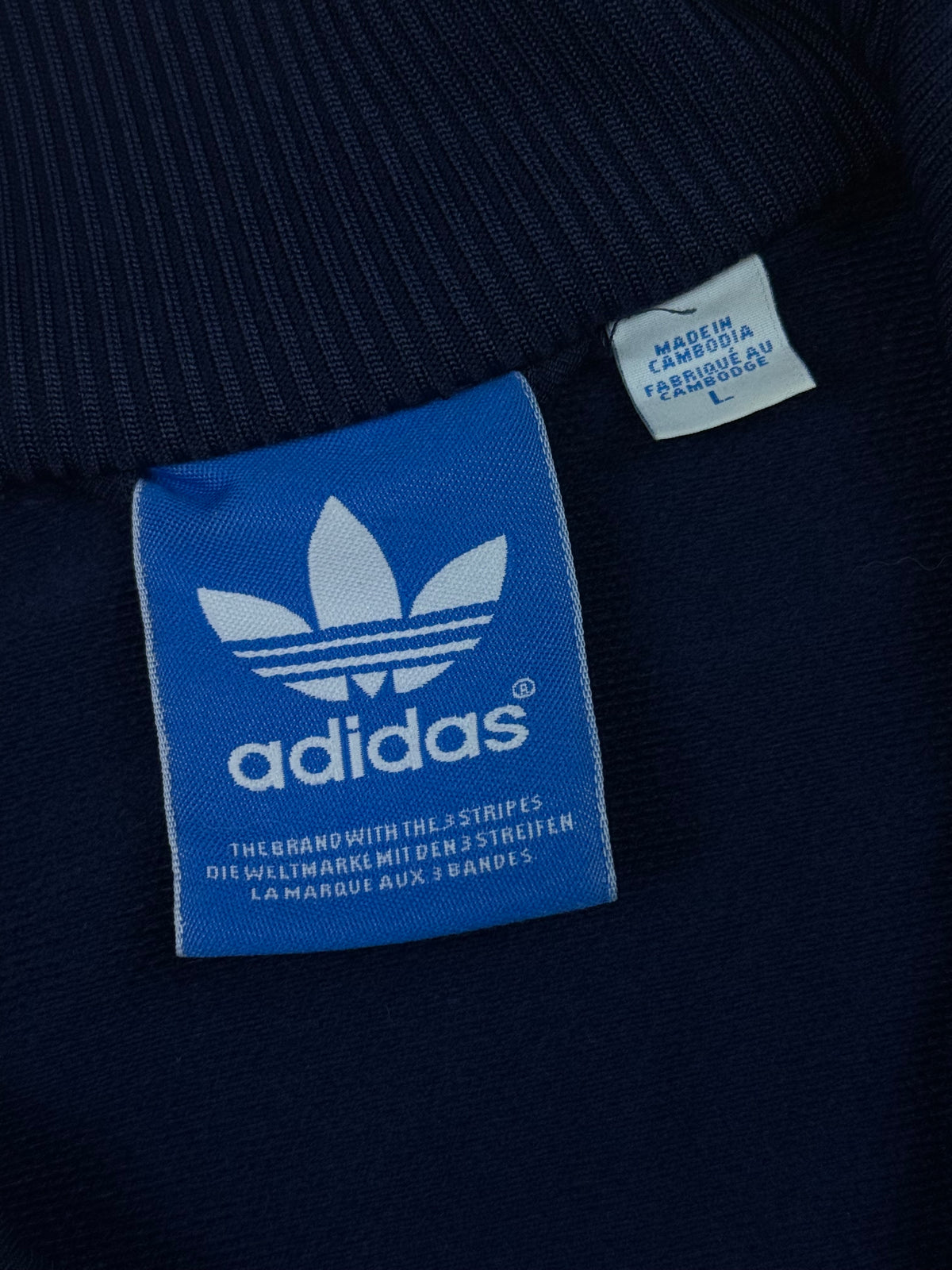 vintage navyblue Adidas trackjacket {L}