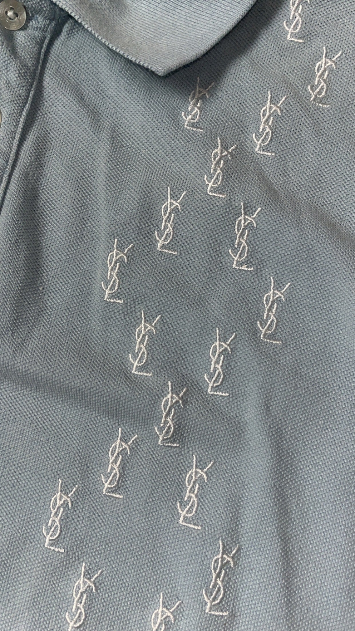 vintage babyblue Yves Saint Laurent polo {M}