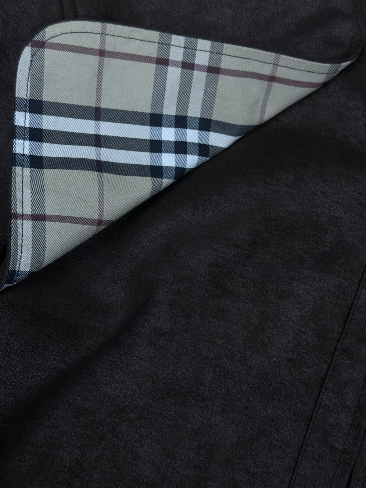 vintage Burberry Black Label wildleatherjacket {L}