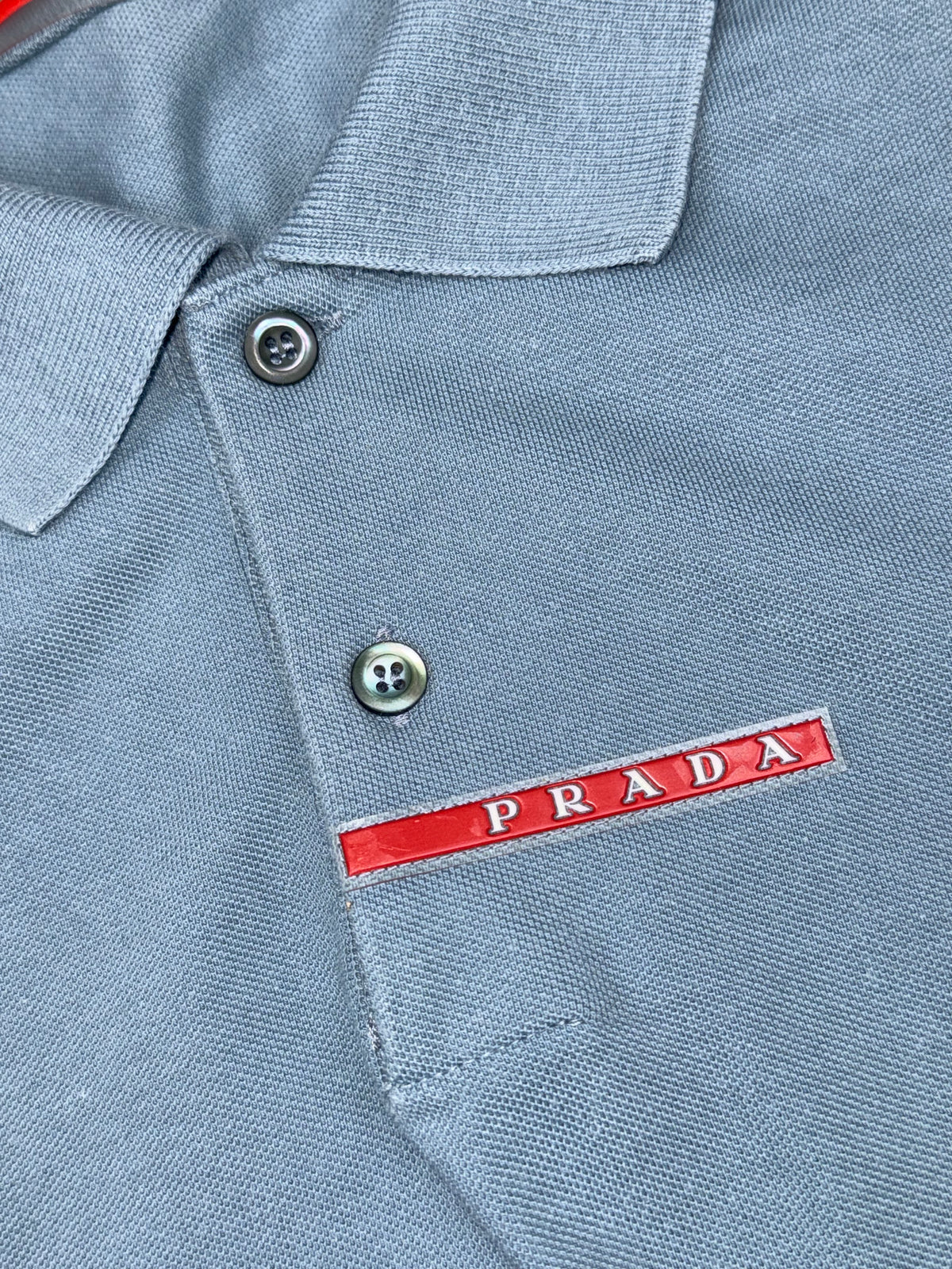 vintage babyblue Prada polo {XL}