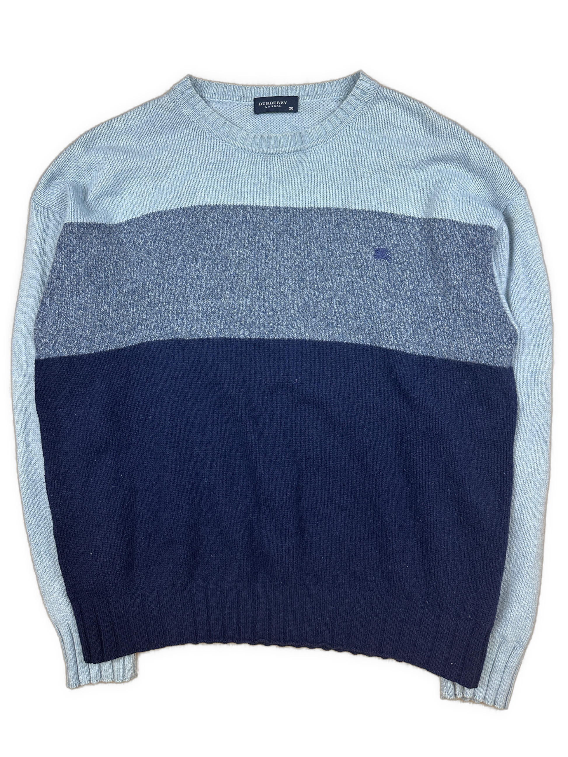 vintage babyblue Burberry knittedsweater {M}